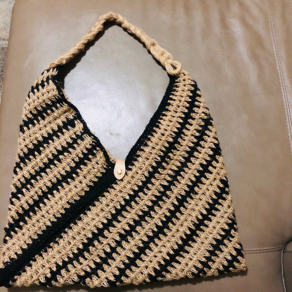Handmade crochet jute bag by me